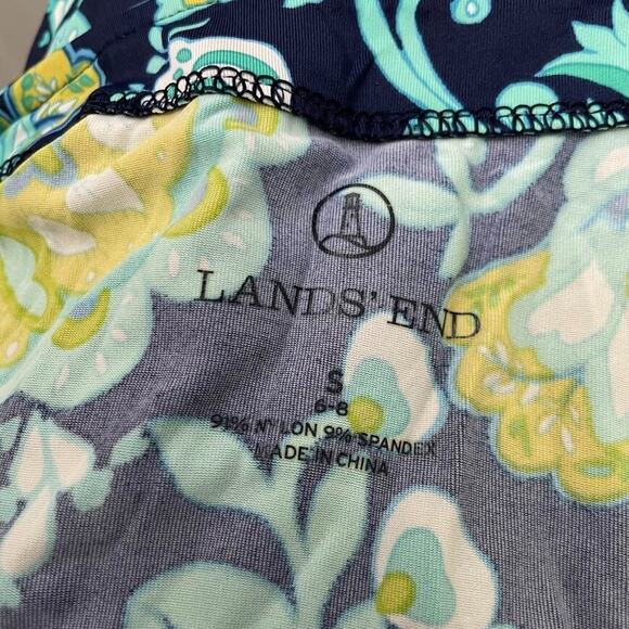 Lands End Size Small Ruched Swim Shirt Nylon Top Coastal Beach Scuba Active - Picture 6 of 10